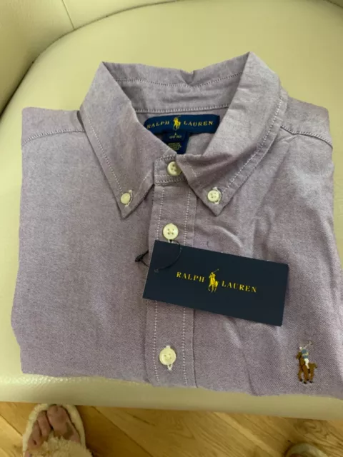 Polo garçon Ralph Lauren chambray chemise taille grande