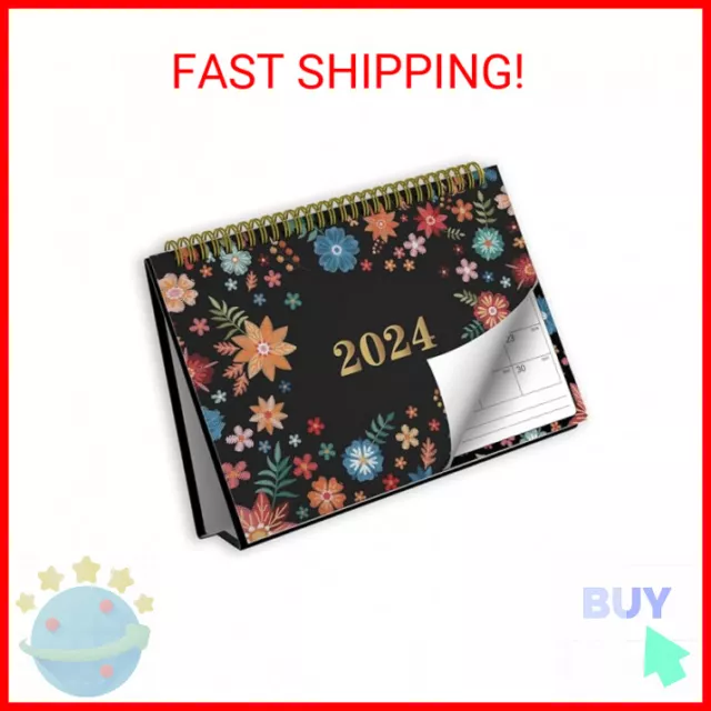 SMALL DESK CALENDAR 2024, Monthly Desktop Calendar, DEC. 2023 JAN