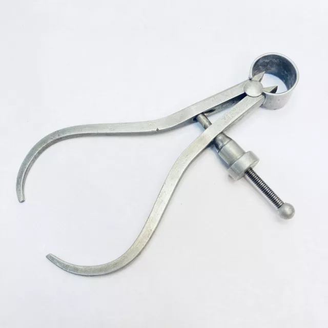Antique 1885 Starrett 75A-4 Fay Spring Type Outside Caliper, Solid Nut, 4" Size