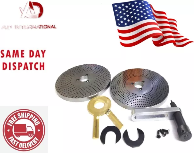 Dividing Plates Set for HV8 /10/12/ 14 Rotary Table Milling Tool USA FULFILLED