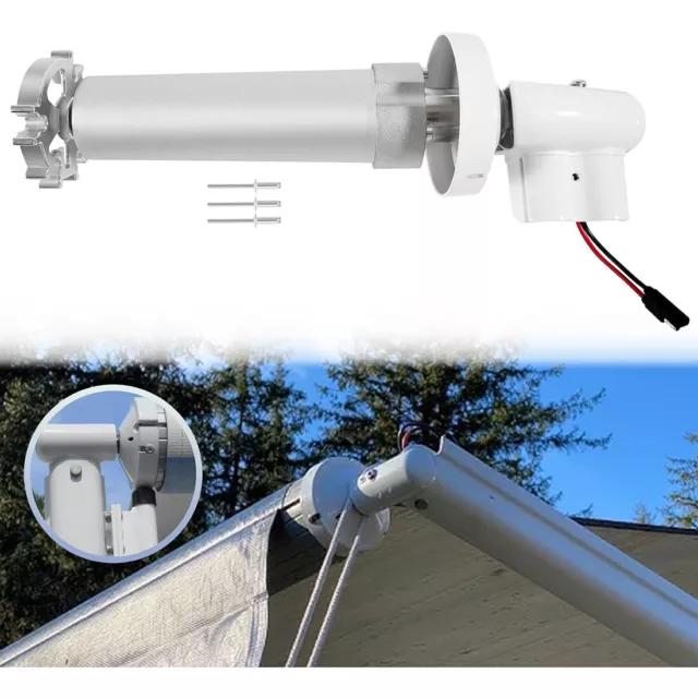 White Dometic A&E WeatherPro PrPower Patio Replacement Awning Motor 3307923.115B