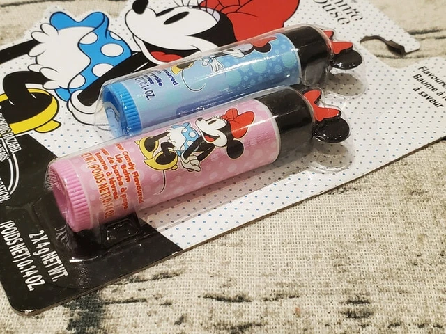 Minnie Mouse Lip Balm Flavored Soothing Moisturizing Cotton Candy Blueberry Cute 4