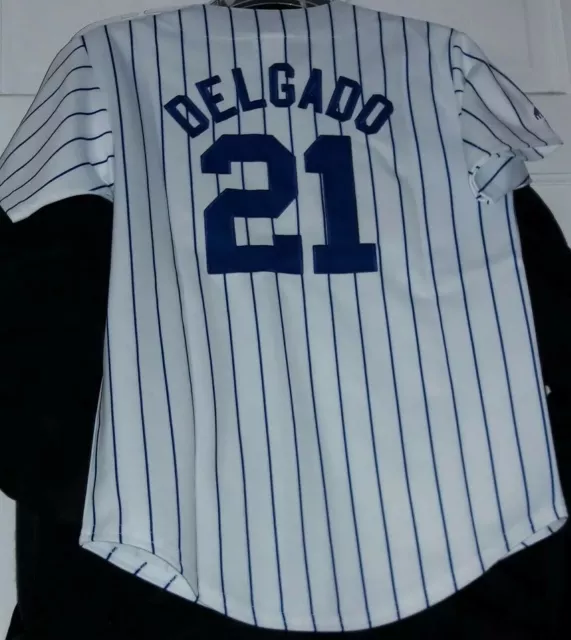 Carlos Delgado Camisa de los New York Mets MLB NY Met Majestic baseball Jersey 》 Youth M