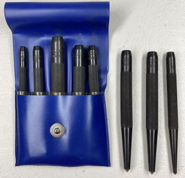 Brown & Sharpe No. 765 Center Punch Set A-E & 3 Additional Punches D D B 8 Total