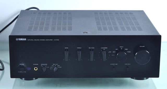 YAMAHA A-S700 Integrated Amplifier Silver W/ Remote Control Working