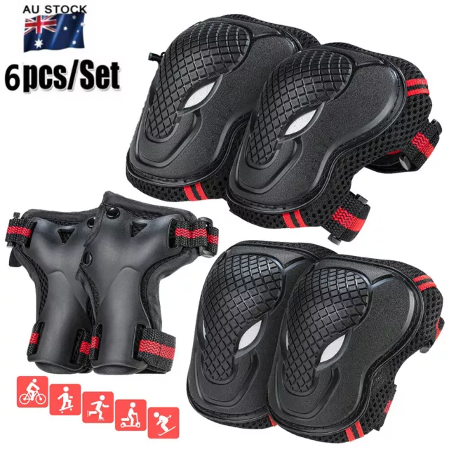 Adult Kid Wrist Elbow Knee Pads Cycling Roller Skate Bike Protective Gear Guard