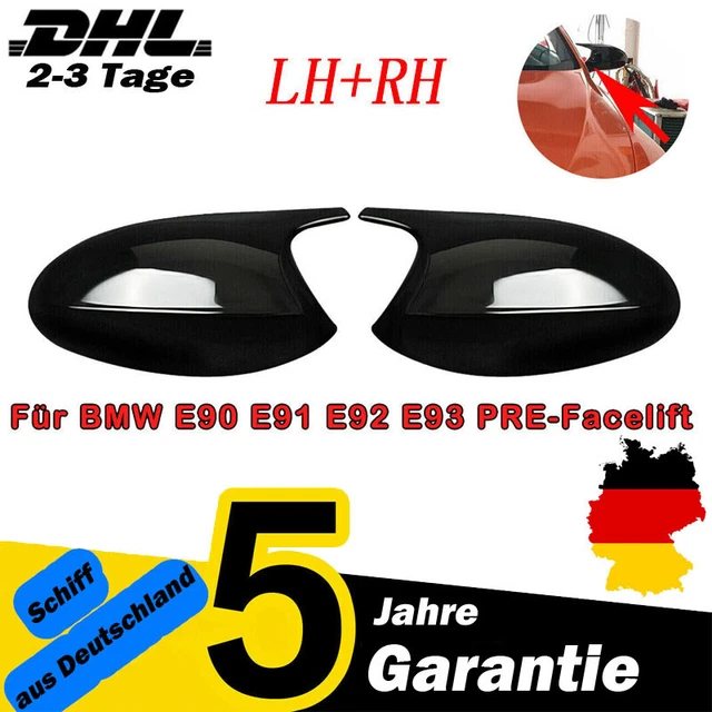 2x Spiegelabdeckungen Glanz Schwarz Für BMW 1er/3er E-Serie 2007-2013
