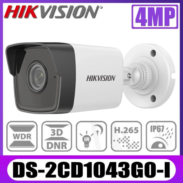 Caméra De Surveillance Extérieure/Intérieure Bullet 8MP (4K) - Grand Angle 2.8mm, Vision Nocturne, PoE, H.265, Étanche