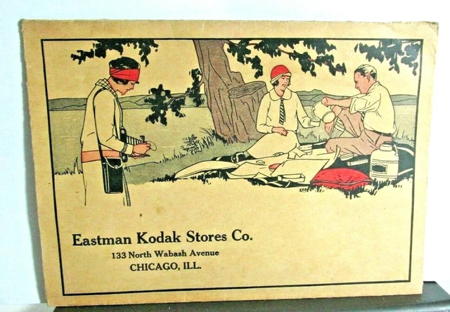 1915-20s EASTMAN KODAK CAMERA STORES CO 133 Wabash Ave Chicago Photo Envelope