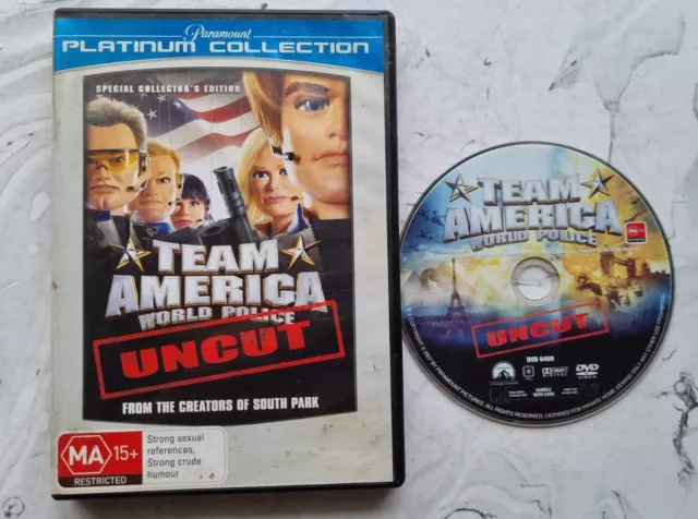 Team America World Police Uncut DVD Movie Film  R4 PAL