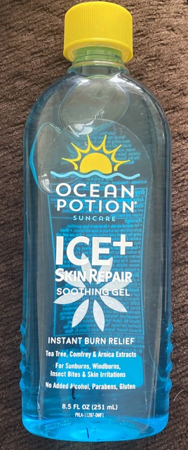 Ocean Potion Suncare HIELO + Reparación de la Piel Gel Solar Alivio Instantáneo de Quemaduras Solares 8,5 oz