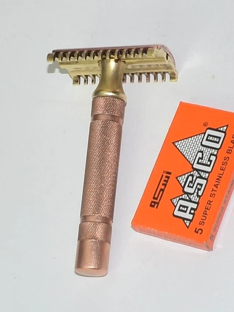 1930s Era All Brass Gillette New Open Comb DE Razor, NICE SHAPE