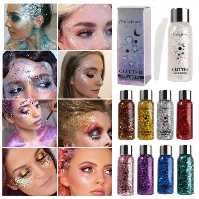 Body Glitter Gel Face Glitters Body Gel Sequins Liquid Eyeshadow Chunky Glitter