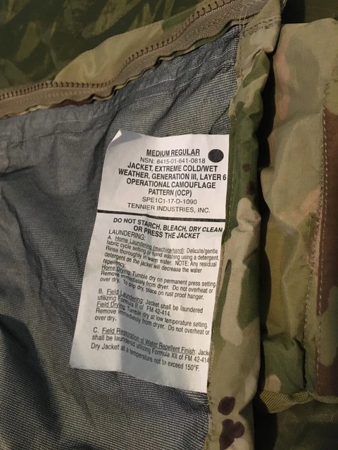 USGI ECWCS Level 6 Goretex Rain Jacket Multicam OCP Medium Regular Army 4