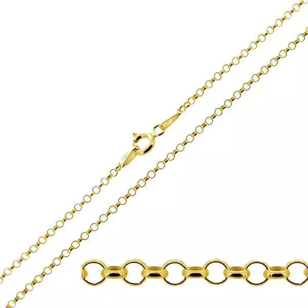 375 9ct Solid Yellow Gold 16 18 20" Inch 1.8mm Belcher Link Chain Necklace