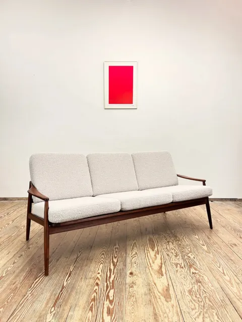 Mid Century Modern Teak Sofa, German Design Couch by Hartmut Lohmeyer, Wilkhahn 3