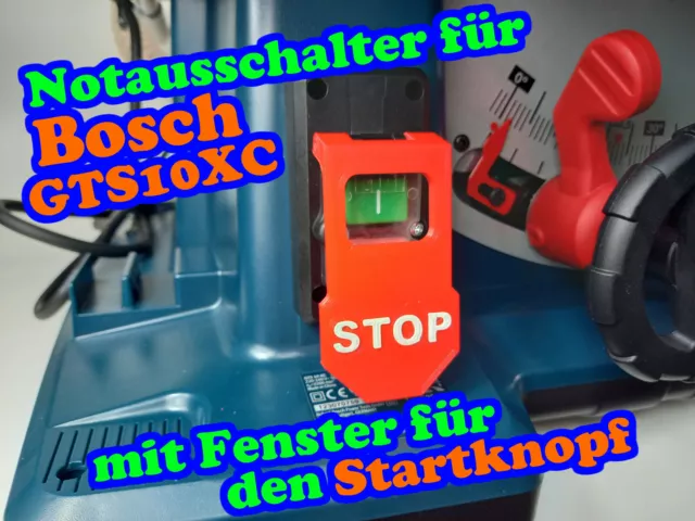 Notausschalter für Bosch GTS 10 XC - Notaus mit Fenster Schalter Stoppschalter