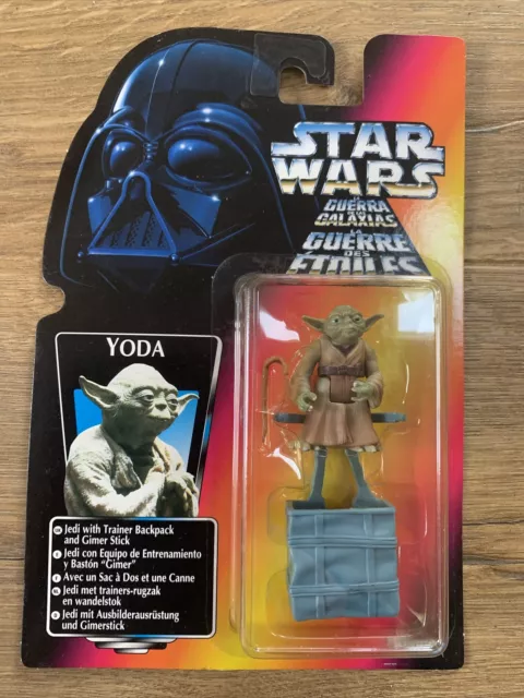 Star Wars The Power Of The Force Red Card Tri Logo YODA Figure 1996, New