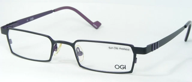 OGI Mod 2222 670 Nero/Viola Occhiali da Sole Metallo Telaio 45-20-135mm Corea