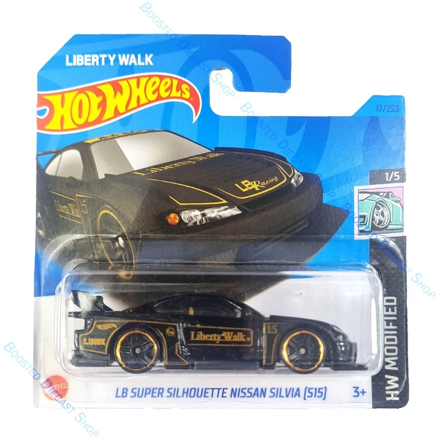 Hot Wheels JDM Nissan Silvia S15 LBWK schwarz 2023 Druckguss Modell Auto Spielzeug Mainline