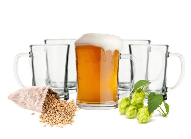 Sendez 6 Biergläser mit Henkel 500ml Bierseidel Bierkrüge Bierglas Bierkrug Glas