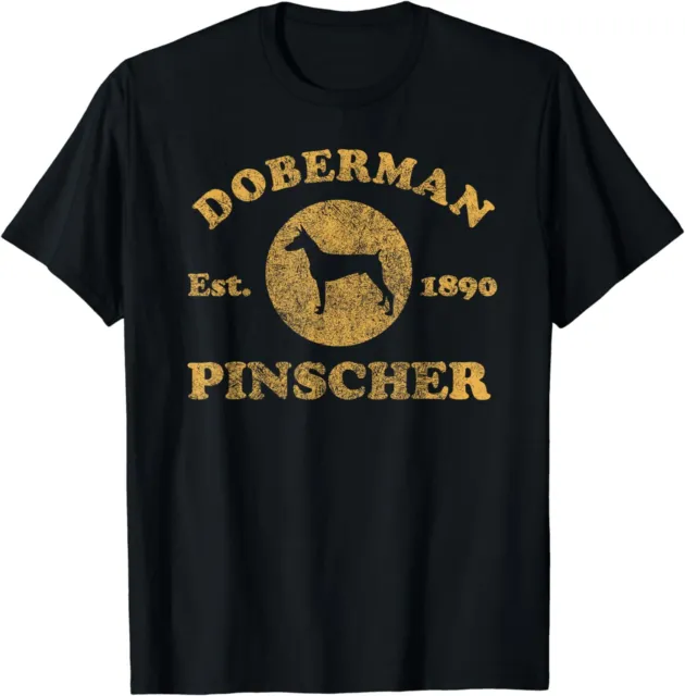 Vintage Doberman Pinscher Est_ 1890 Doberman Dog Gift Unisex T-Shirt