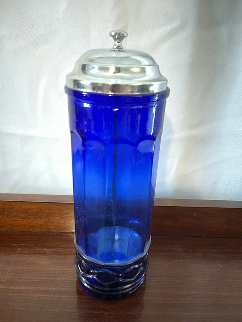 Pink Glass Straw Dispenser, Glass Straw Fountain, Diner Style Straw