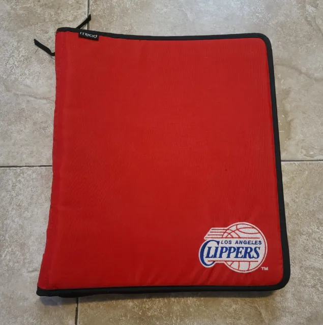 VTG 90s L.A. Clippers Mead Trapper Keeper NBA Basketball Zippered Binder 14x11"