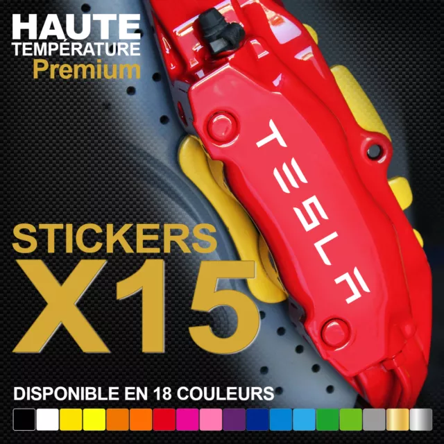 Compatible Stickers autocollants adhésifs pour étrier de frein - TESLA