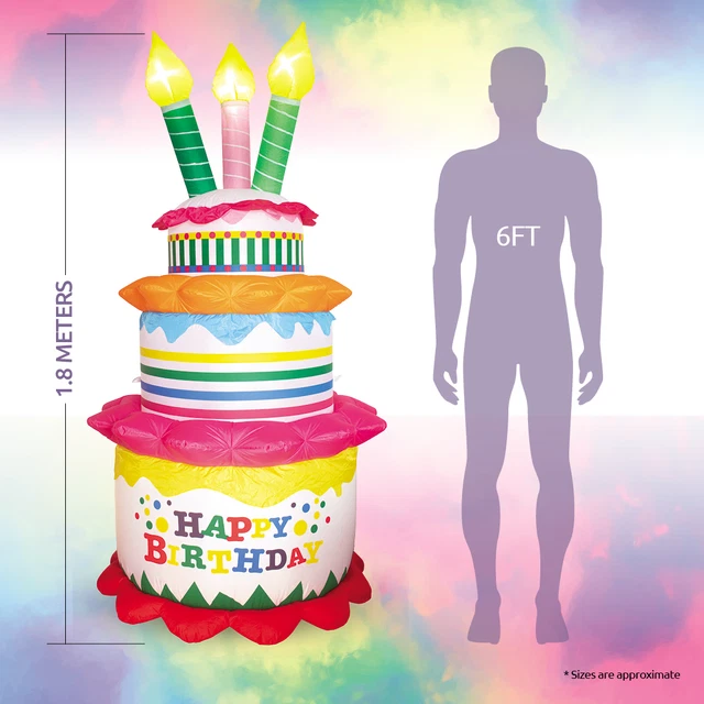 Ballon Gonflable Pour Gâteau D'Anniversaire Xxl De 85 Cm Avec