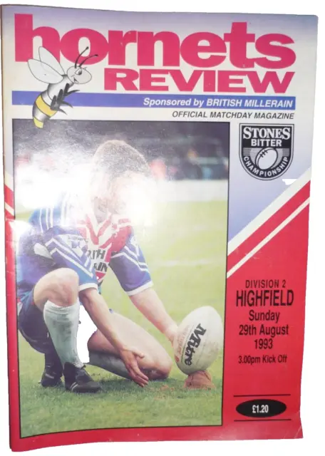 Rochdale Hornets v Highfield 29th August 1993 League Match @ Spotland, Rochdale