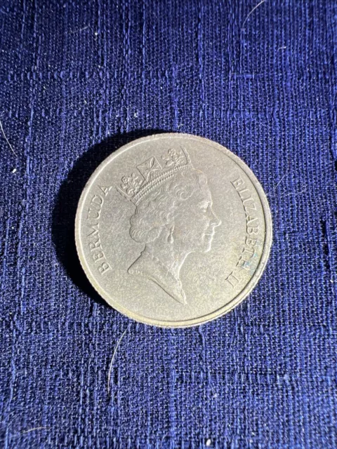 Bermudian 1 Dollar Coin | Queen Elizabeth II | Boat | Bermuda | 1999 - 2019