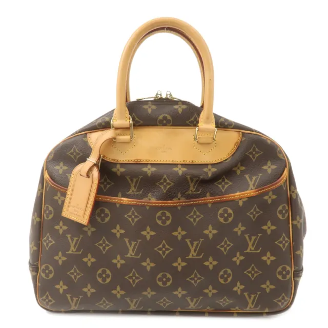 Auth Louis Vuitton Monogram Deauville Hand Bag Brown M47270 Used