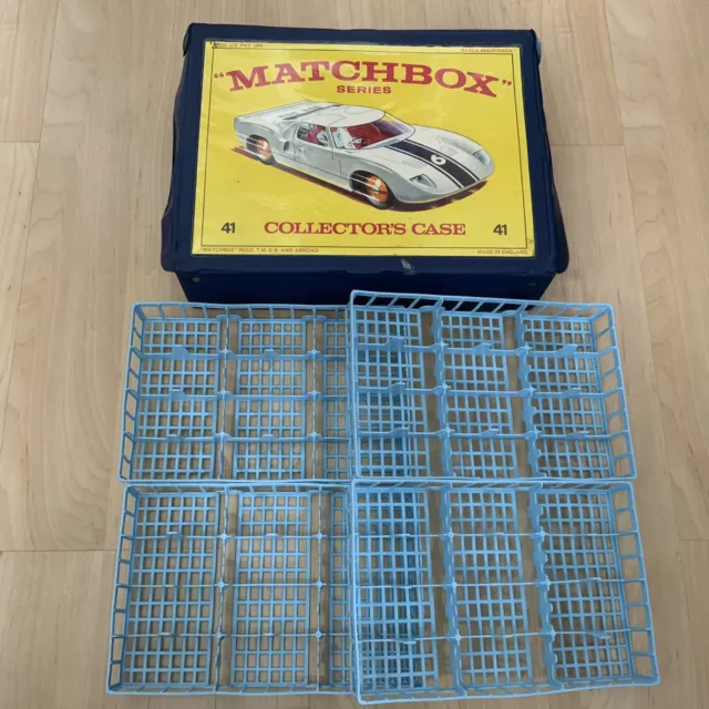 Vintage Matchbox Series 41 Collectors Case + 4 Storage Trays For Vehicles Cars