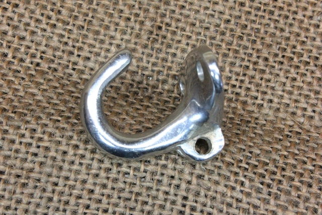 Old Lavatory Razor Strop Hook Towel Hanger For Drain Plug Nickel Brass Vintage