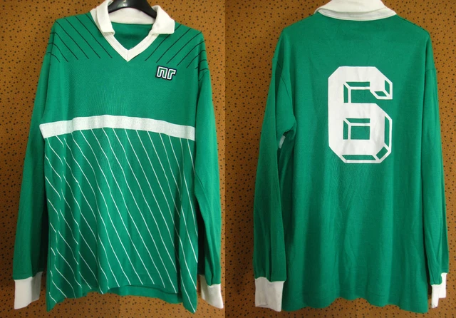 Maillot De Football Vintage Lotto Manches Longues - Vert - Taille L - Italie - Occasion