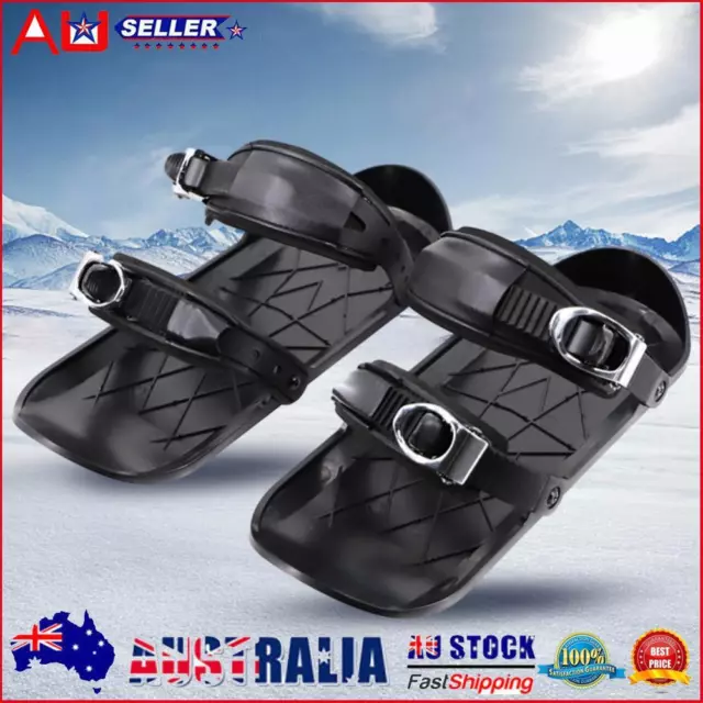 Mini Short Ski Skates Skis Boots Skiboards Adjuatable Fit Into Your Backpack AU