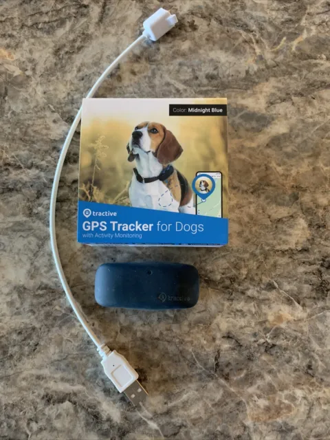 Tractive Waterproof GPS Dog Tracker - Location & Activity Midnight Blue