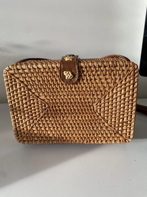 Borsa scatola di paglia vintage