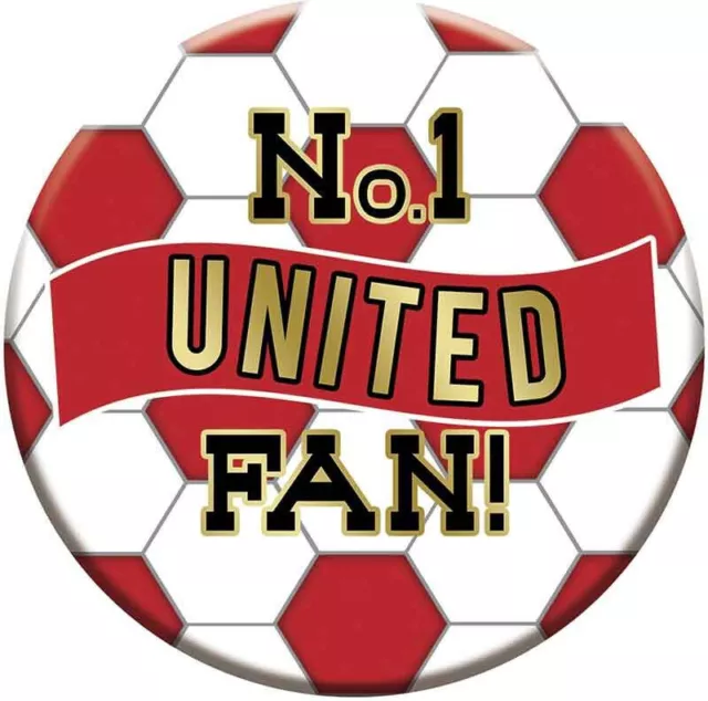 United Birthday Badge Number 1 Man U Fan Football Giant Badge Footie Fan N.1