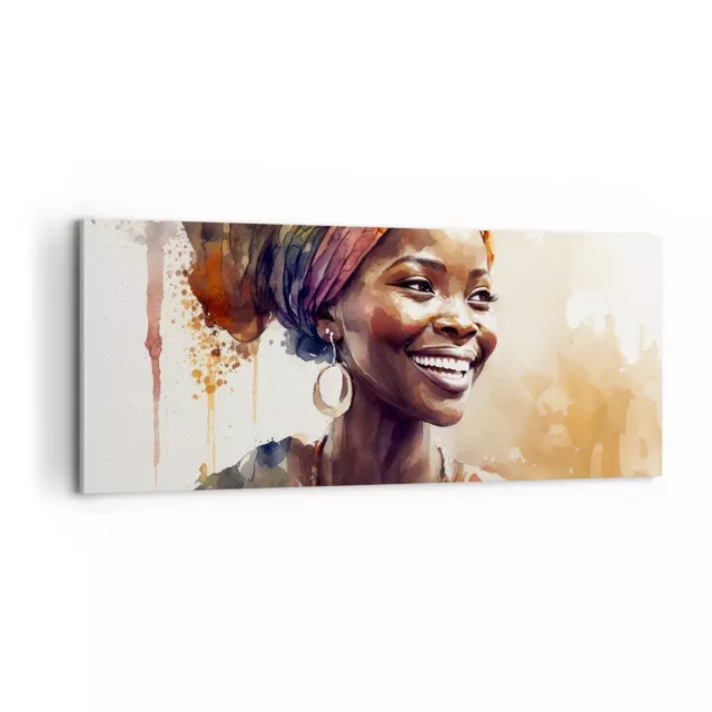 Impression sur Toile 100x40cm Tableaux Image Photo Femme Afro-Américain Portrait