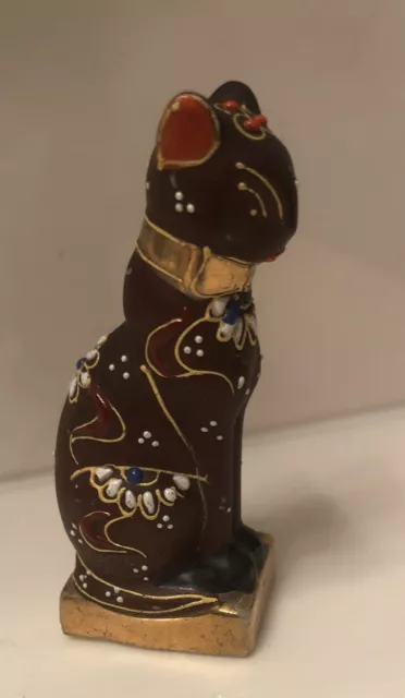 Vintage Kitty Cat Figurine Japan Hand Painted Porcelain Stamped