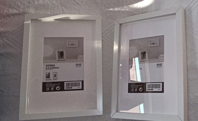 BILDERRAHMEN SET 2TLG. 21x30cm "RIBBA" von IKEA weiß EUR 6,99 - PicClick DE