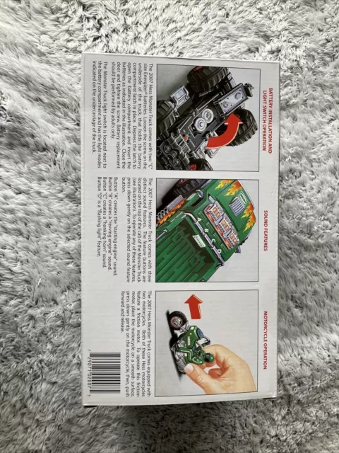 HESS MONSTER TRUCK WITH MOTORCYCLES 2007 Mint Never Out The Box Orig Batteries 3