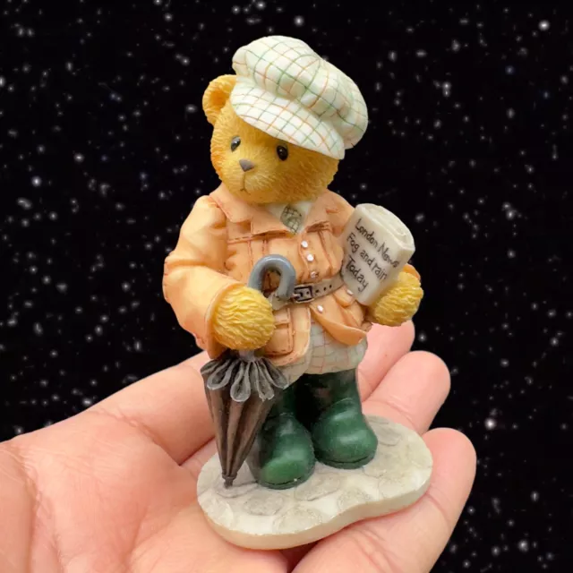 Cherished Teddies Enesco Figurine 1996 You're A Jolly Ol' Chap! William 3.5”T