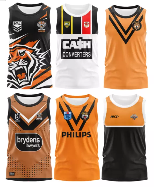 Adult Training Single West Tigers Tank NRL Top Jersey Mens Rugby League