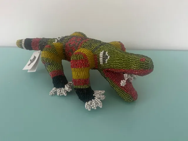 Monkeybiz -Hand-Beaded - CROCODILE- Collectable Unique / One Off/ Int Design-NWT