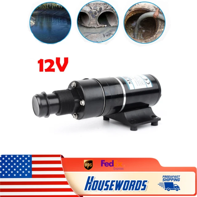 Industry Sewerage Pump 12V Electric Single Suction Impeller For RV Yacht Toilet