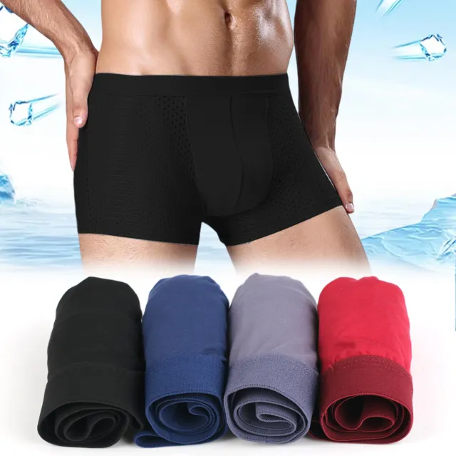 LIGHTWEIGHT ICE SILK Men's Underwear Boxer Briefs Shorts Panties