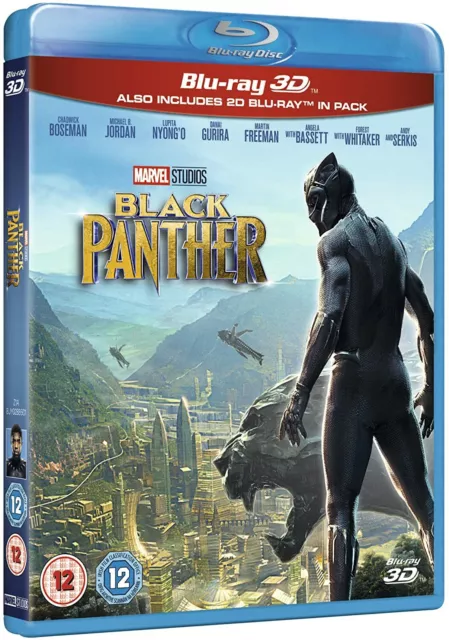 Black Panther (2018) 3D + 2D Blu-Ray BRAND NEW Free Ship